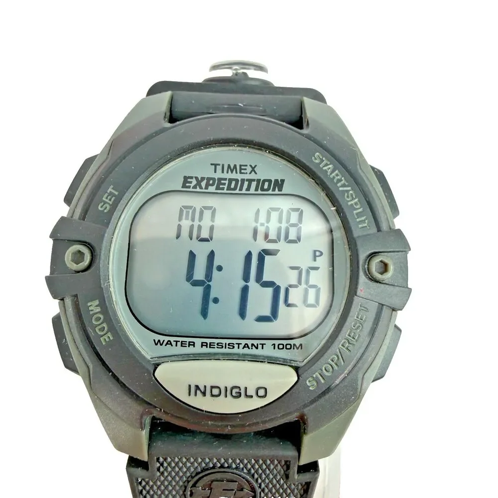Timex Expedition T40941 Men's Digital Watch Indiglo 100M Chrono Alarm New in Box